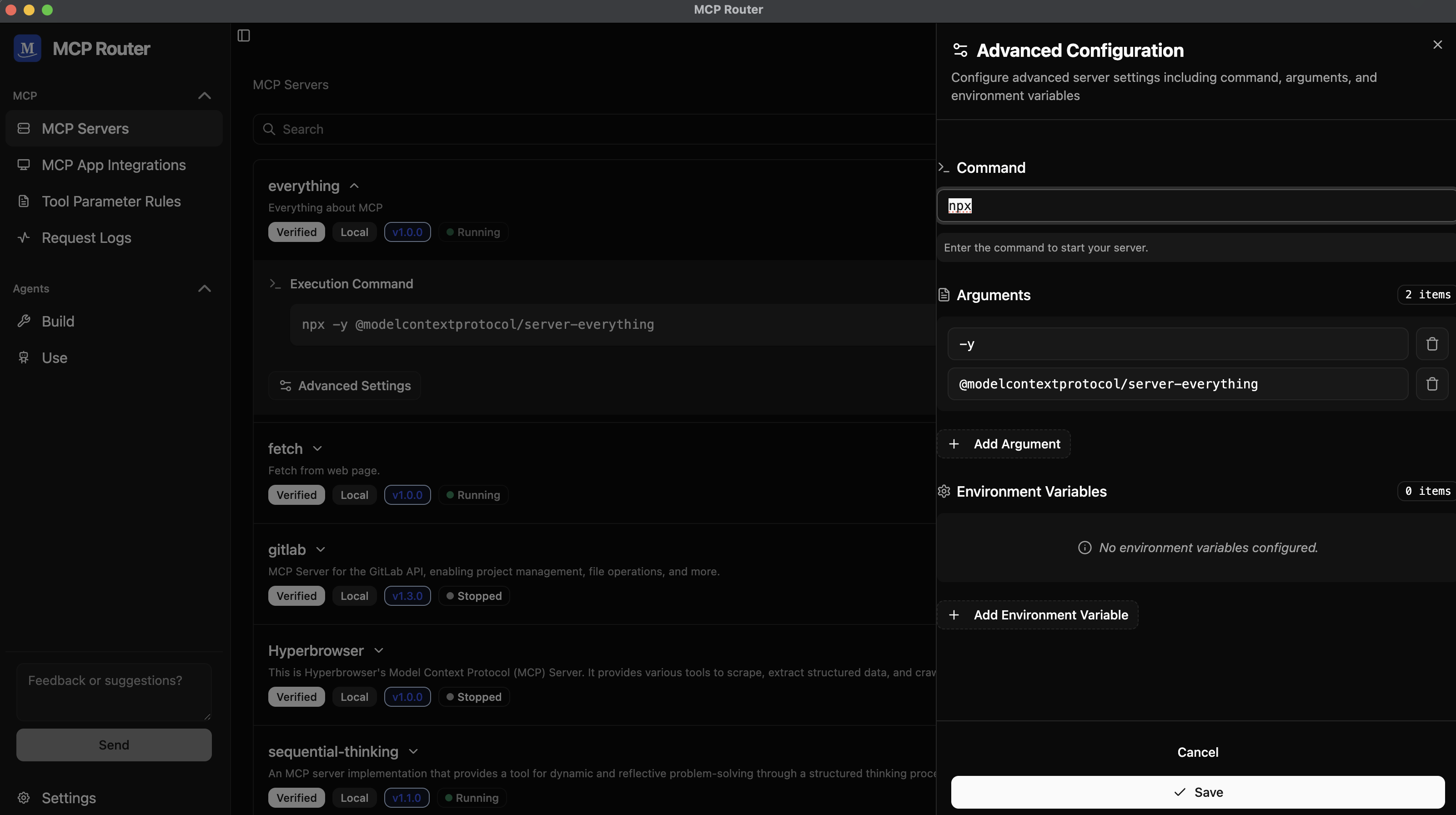 MCP Router Dashboard