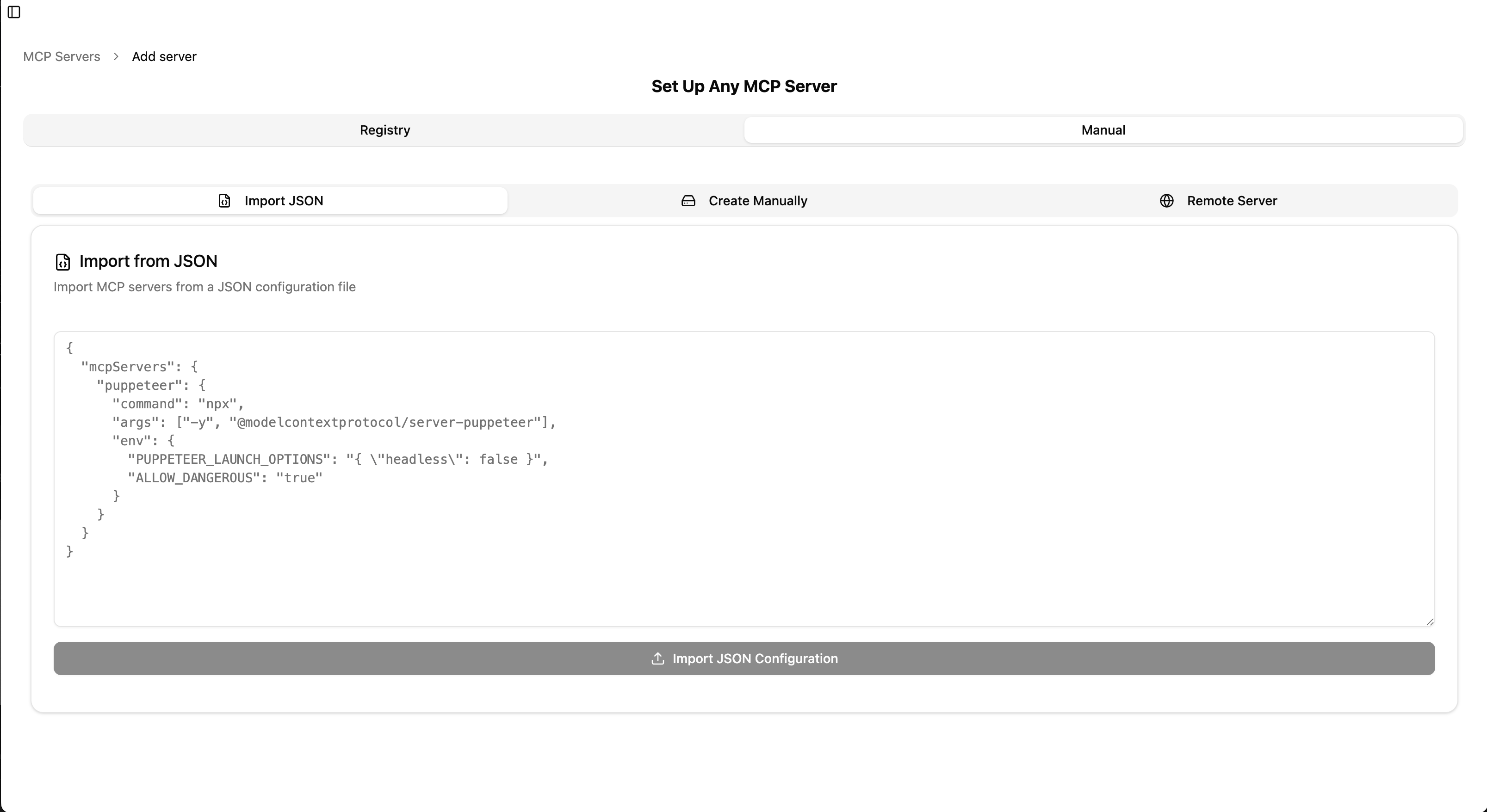 Server Configuration
